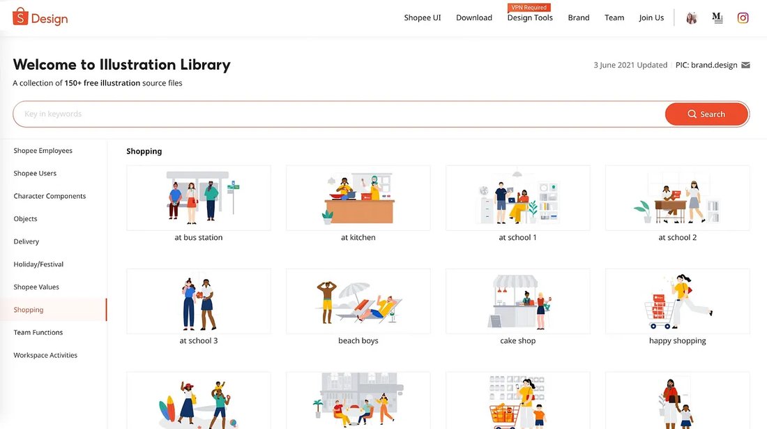 Shopee illustration library tool